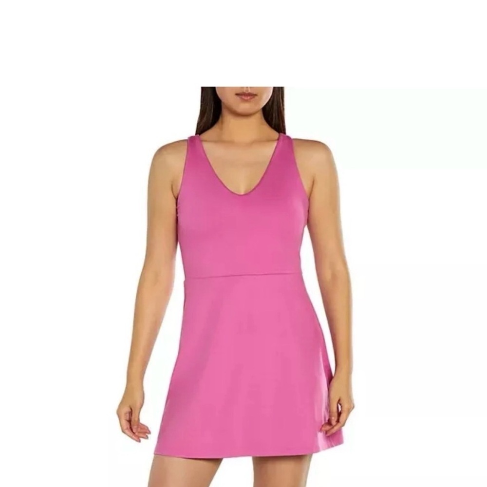 GAP Vibrant Magenta V-Neck Tank Dress